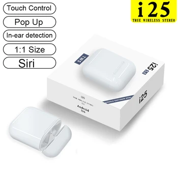 

i25 tws Bluetooth Earphones Pop Up Wireless Headphone In-ear Detection Headset Real Battery Earbuds PK I12 I200 I9000 i10 i27