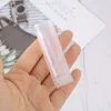 5pcs Portable Lip Tubes Plastic Empty Oval Lip Balm Tubes Deodorant Containers Clear White Refillable Bottles Lipstick Tube 5ml 5