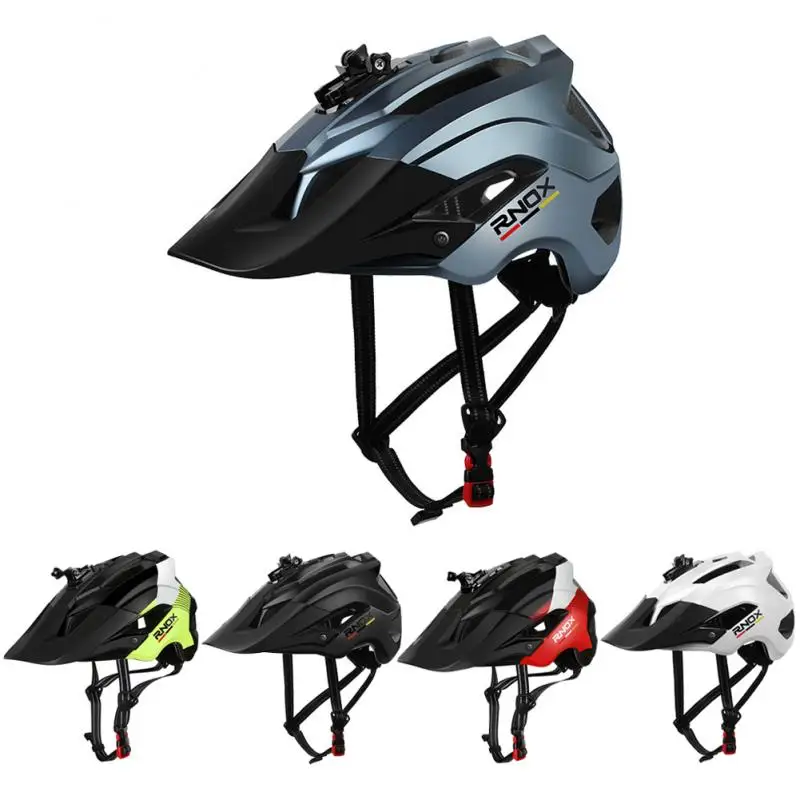 RNOX Unisex Riding Helmet Bike Solid Color Breathable Camera Black Uniform Size Cycling Equipment | Спорт и развлечения