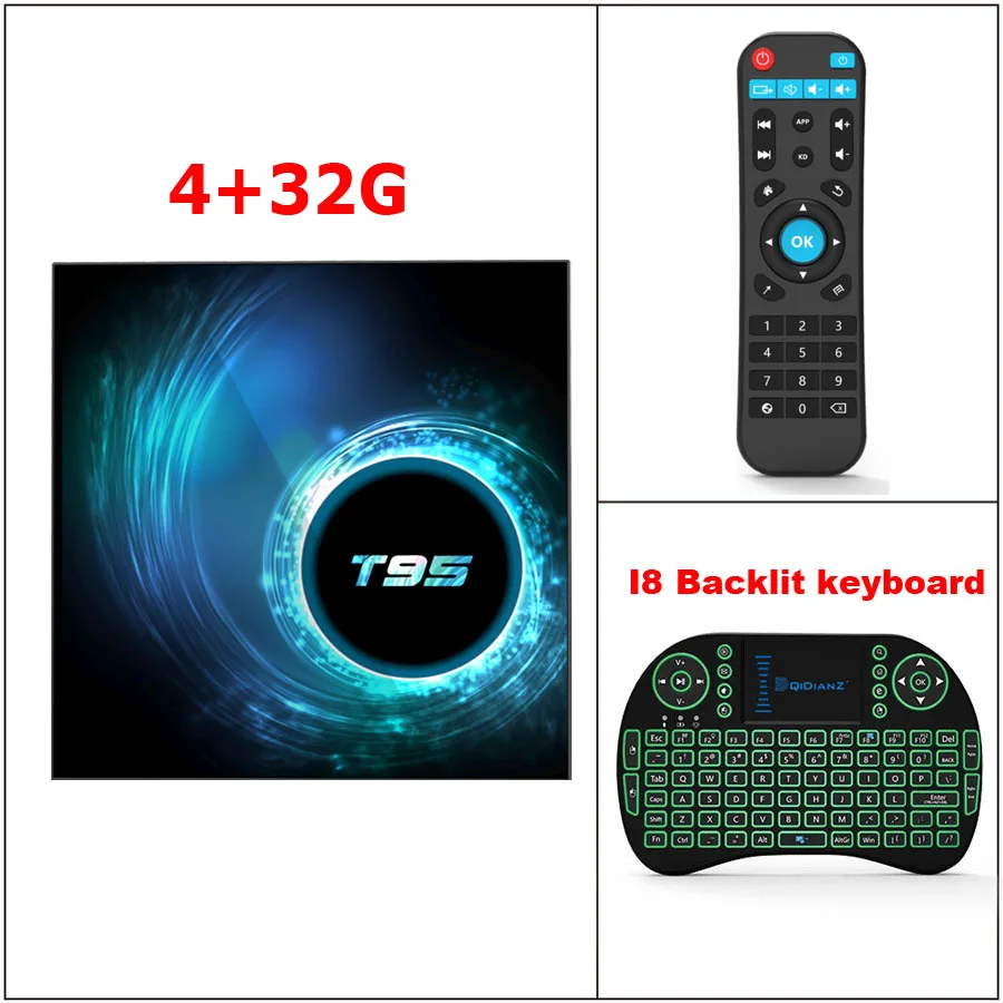 4G32G ADD I8 Предпродажа Android 10,0 T95 Смарт ТВ коробка 4 ГБ 32 ГБ 64 Гб Allwinner H616 четырехъядерный 1080P H.265 4K медиаплеер 2 Гб 16 Гб телеприставка - Цвет: 4G32G ADD I8