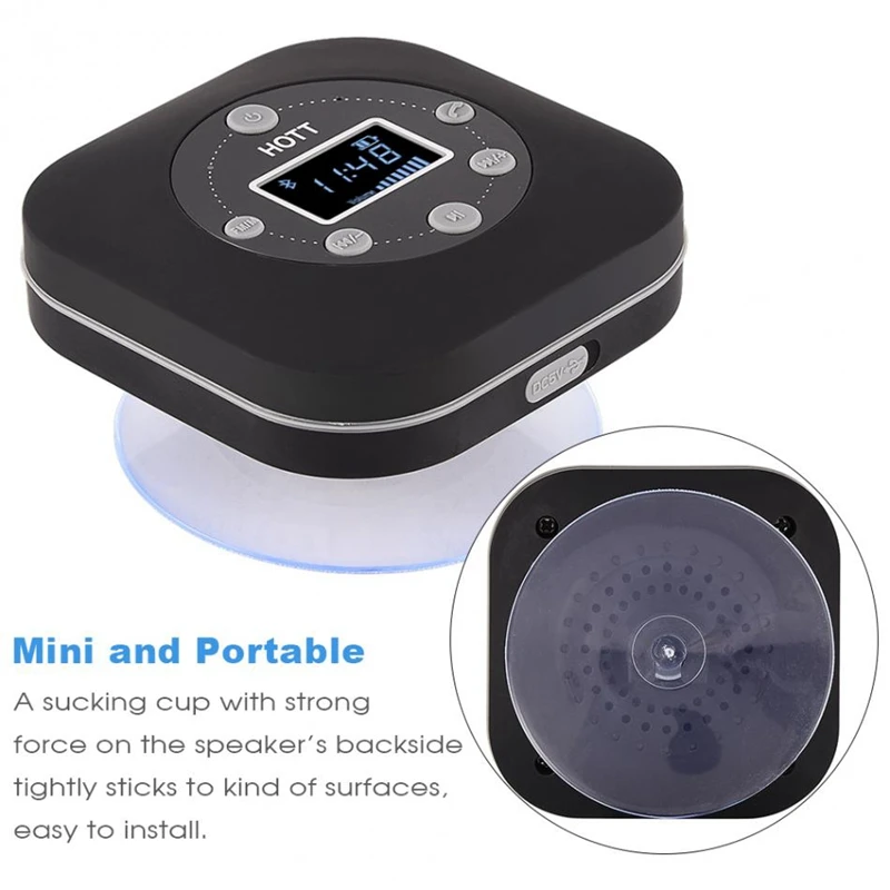 ABKT-HOTT S603 мини портативный водонепроницаемый беспроводной Bluetooth Динамик Hands-Free fm-радио для ванной комнаты