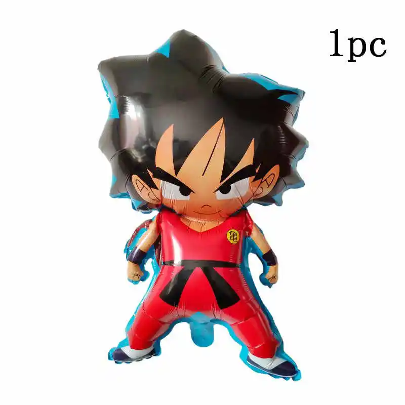 Золотой 14 шт./компл. с мультяшными принтами, 7 Dragon Ball шар вуконг» Фольга шар шара с цифрой День рождения украшения Гоку для мальчиков детские игрушки расходные материалы - Цвет: Золотой
