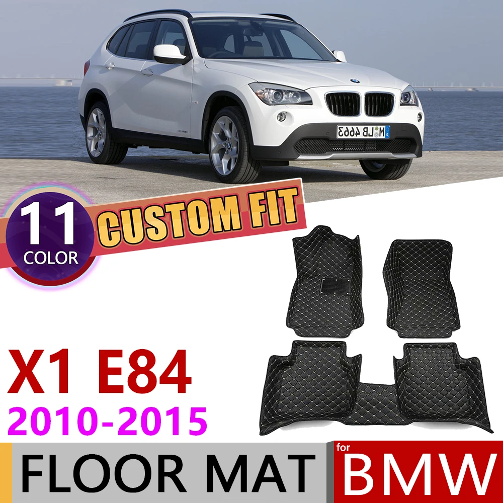 Кожаные автомобильные коврики на заказ для BMW X1 E84 2010 ~ 2015 5 мест водонепроницаемые