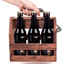 Барный инструмент, открывалка для пивных бутылок из нержавеющей стали, забавные деревянные винные корзины, пивные Caddy