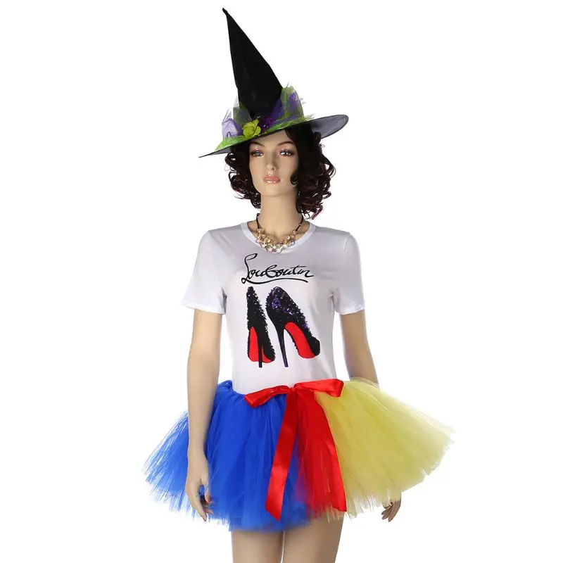 Kids Tutu Girls Netted Fluffy Skirt Stage Performance Halloween Cosplay Skirts E15E