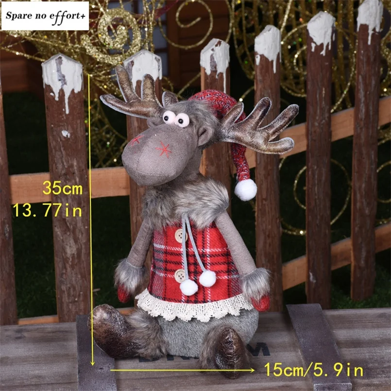 Санта Клаус Снеговик Лось кукла Рождественское украшение Navidad фигурка Regalos De Navidad для дома Рождественский подарок орнамент с рождественской елкой