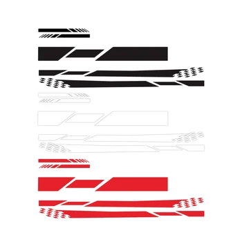 

5Pcs Car Body Decal Racing Rally Hood Sticker Rearview Mirror Cover