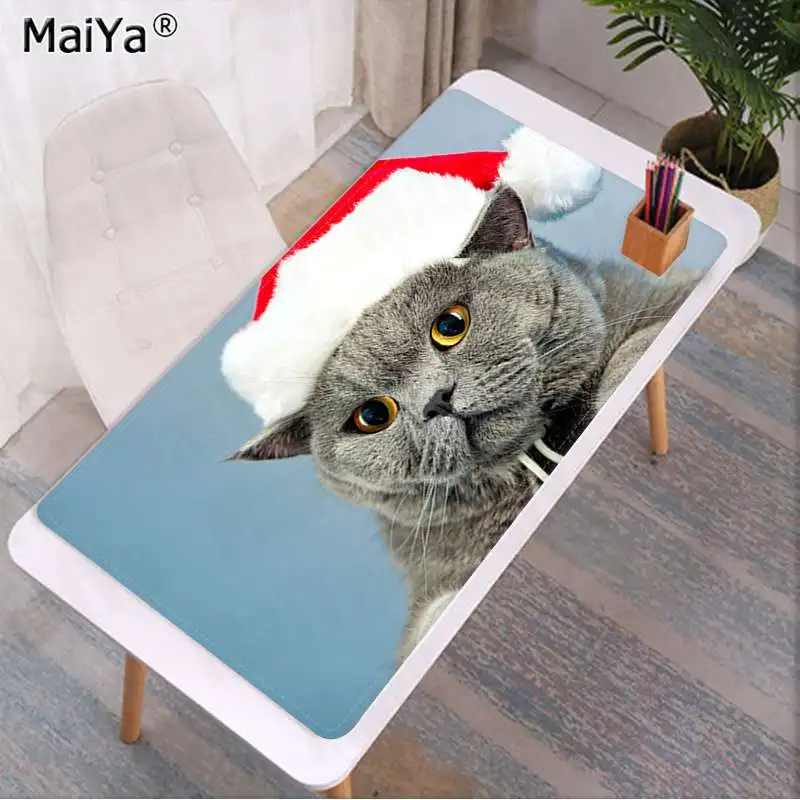 Maiya свой собственный коврик Рождественский Кот резиновый ПК компьютерный игровой коврик для мыши большой коврик для мыши клавиатуры коврик