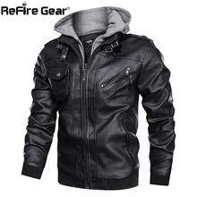 ReFire gear зимняя толстовка из искусственной кожи Куртки Мужчины Военный бомбардировщик куртка в Военном Стиле толстые теплые пилот повседневные куртки мотоциклиста
