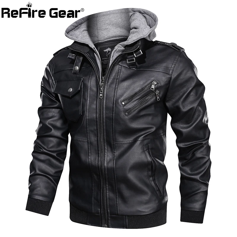 ReFire Gear зимняя толстовка из искусственной кожи Куртки мужские армейские бомберы
