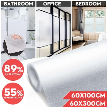 

1m/3m PVC Frosted Privacy Frost Home Bedroom Bathroom Glass Window Film Sticker