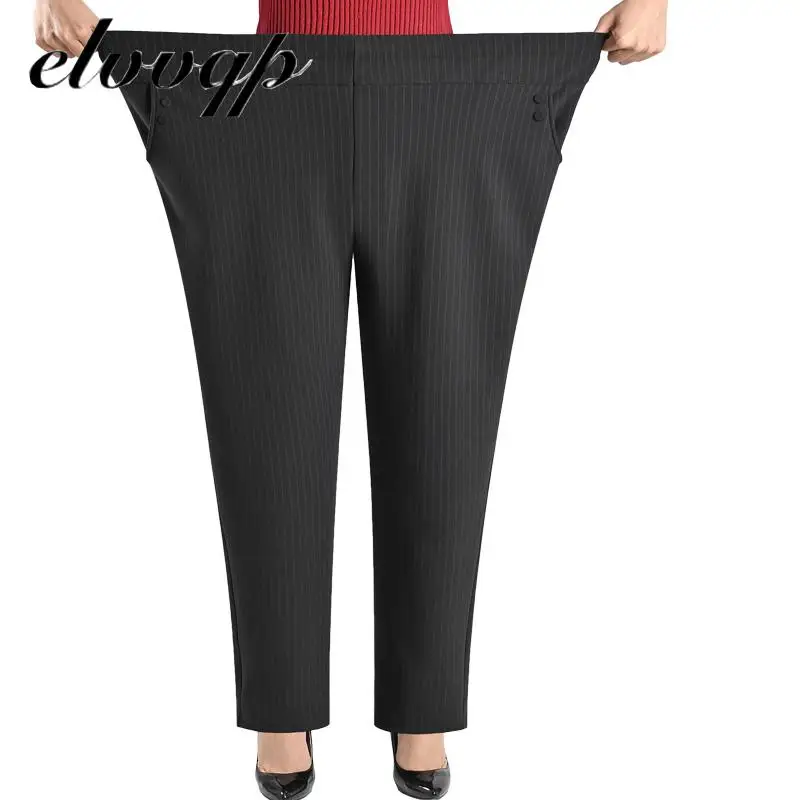 

5xl 6xl 7xl 8xl Pants Women Loose High Elastic Elastic Pants Winter Middle-aged Clothing Autumn Pants Female Trousers