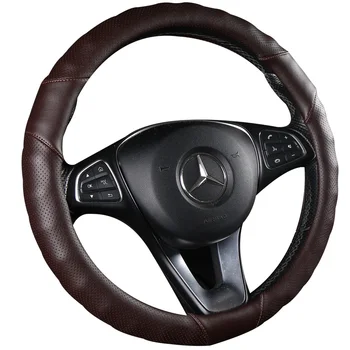 

Carbon fiber car leather steering wheel cover Hand-stitched Car for Honda Civic Civic 9 2012-2015