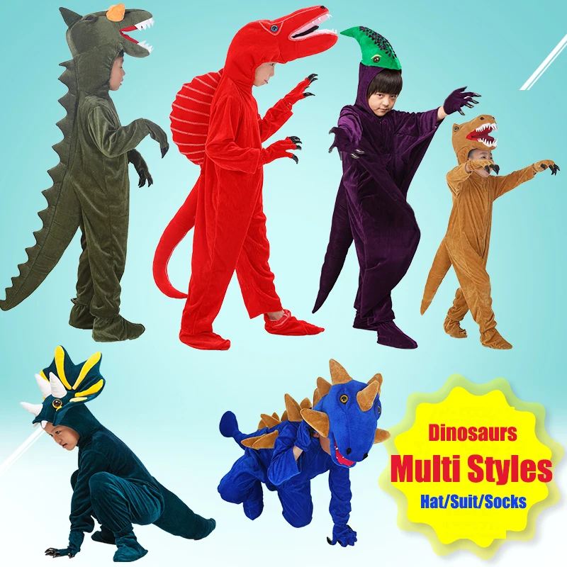 Adults Kids Long Sleeves Dinosaurs Costumes Party Animals Cartoon Tyrannosaurus T-REX Halloween Cosplay Costume Dress Up Outfit Adults Kids Long Sleeves Dinosaurs Costumes Party Animals Cartoon Tyrannosaurus T-REX Halloween Cosplay Costume Dress Up Outfit