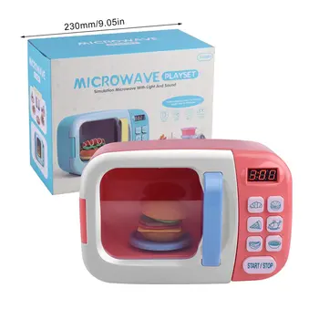 

Simulation Microwave Oven Toys Baby Role Playing Toy Electric Household Appliances Analog Microwave Toy Set Education Toy Gift
