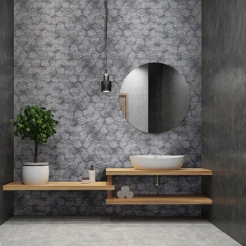 

14Pcs Hexagonal Bathroom Kitchen Floor Wall Tiles Stickers 12*55cm Wall Sticker House Renovation Decals DIY Wall G