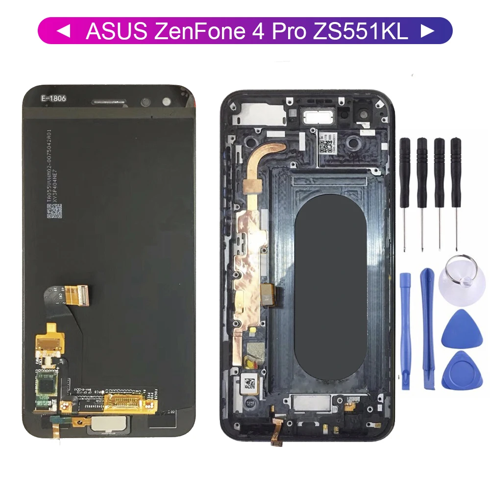 Для 5,5 ''Asus ZenFone 4 Pro ZS551KL ЖК-дисплей сенсорный экран панель дигитайзер стекло сенсор сборка+ Инструменты