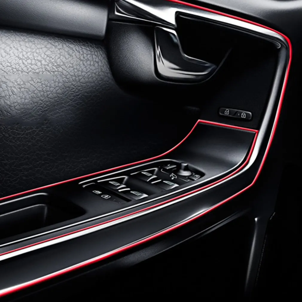 5M Car Body Decoration Strips Auto Interior Frames Finishing Decorative Strips Dashboard Adhesive Decorationv