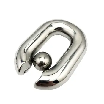 Male Heavy Duty BDSM Stainless steel Ball Scrotum Stretcher metal penis bondage Cock Ring Delay ejaculation male new Sex Toy men 4