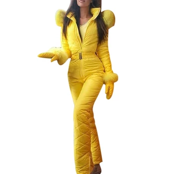 

Women Winter Warm Snowsuit Outdoor Sports Pants Ski Suit Waterproof Jumpsuit QL Sale