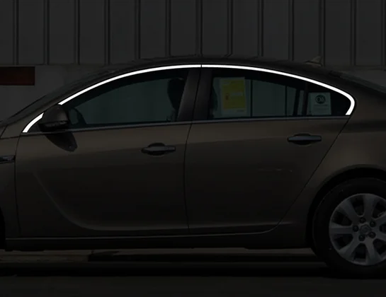 Нержавеющая сталь окна автомобиля планки для buick regal 2008 2009 2010 2011 2012 2013 Opel Insignia - Цвет: upper 4 pcs trims
