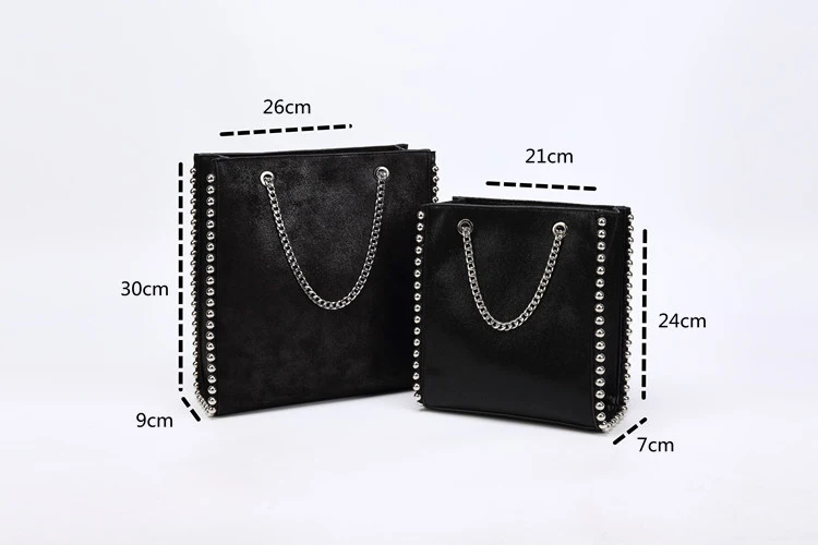 Rivet Ball Women Handbag 2019 Autumn and Winter New Tide Rivet Decoration Shopping Bag Tote Handbag Casual Shoulder Bag Chain Rivet Ball Women Handbag 2019 Autumn and Winter New Tide Rivet Decoration Shopping Bag Tote Handbag Casual Shoulder Bag Chain