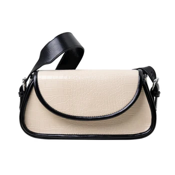 

NEW Original vintage hobo crocodile grain party shoulder bag black white handbags TANTO 2019