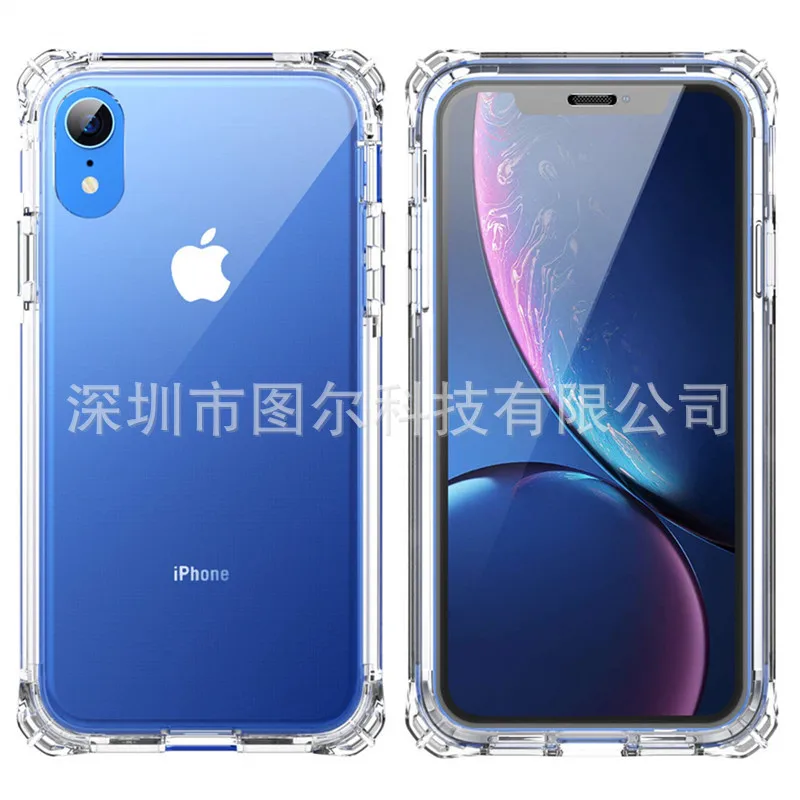 В настоящее время iPhone XR Прозрачный чехол для телефона Три в одном xs max ударопрочный защитный чехол применимый 6 S 7-8 Pl