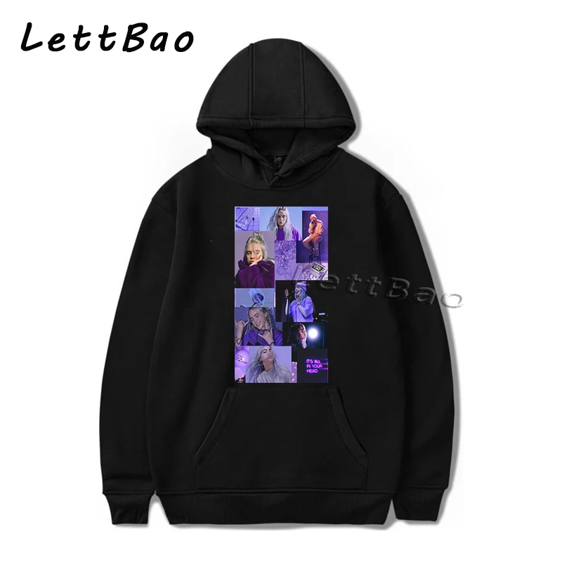 Billie Eilish толстовки Готическая уличная толстовка женская Bluzy Damskie Корейская толстовка Harajuku негабаритная Женская одежда в стиле хип-хоп