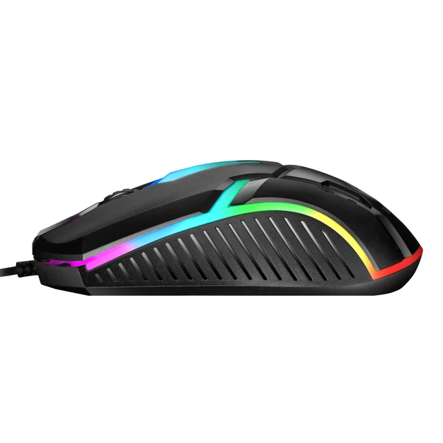 Limei-ratón con cable S1 e-sports, Mouse luminoso con cable USB, silencioso, para juegos de ordenador portátil y de escritorio 4