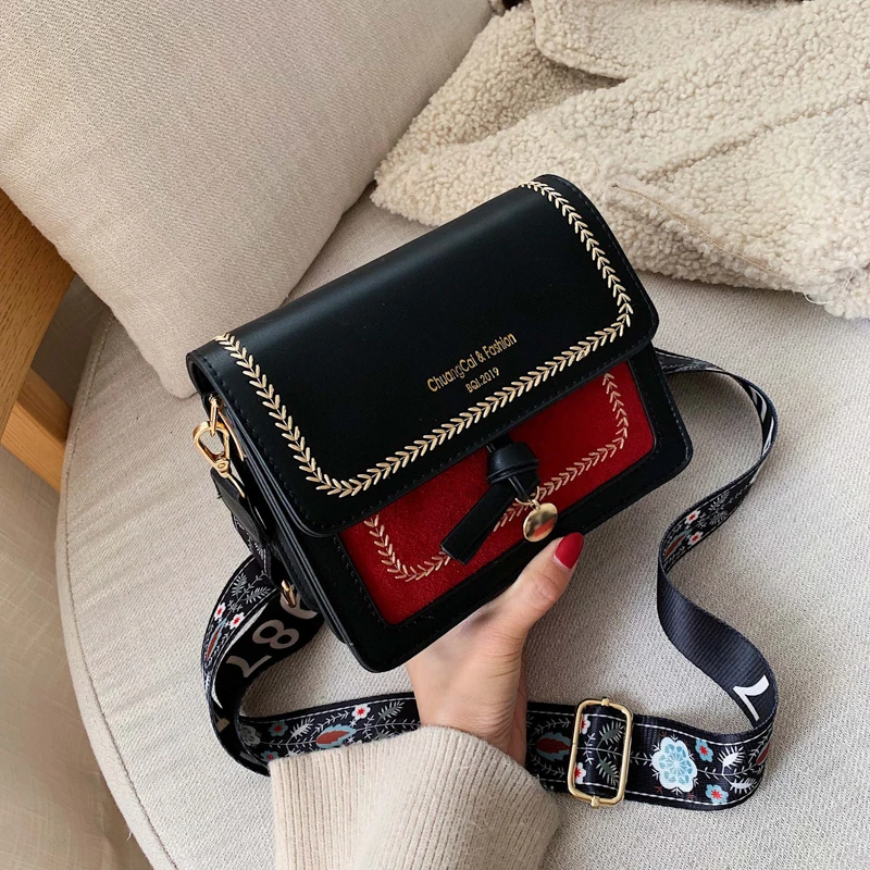 

Contrast Color Leather Crossbody Bags for Women Travel Handbag Fashion Simple Shoulder Messenger Bag Ladies Cross Body Bag Louis