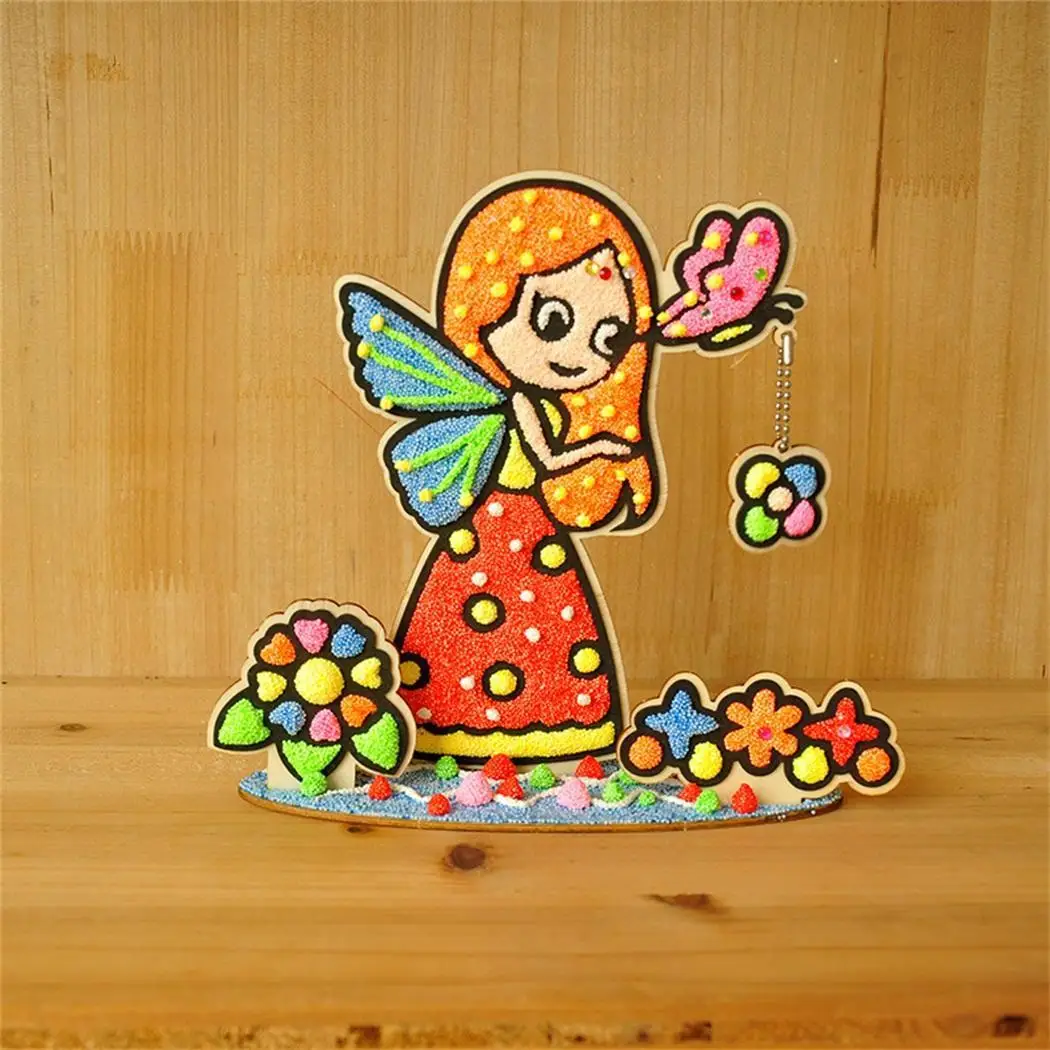 board painting 13 Снежный жемчуг грязи деревянная доска объявлений игрушка для детей, как показано на рисунке Красочный Рисунок Игрушки "Сделай своими руками" Снежинка 1-14 3+ подарок - Цвет: board painting 13