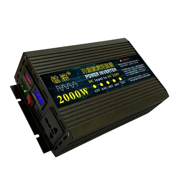 

2000W vehicle mounted pure sine wave inverter intelligent dual digital display conversion power supply booster 12v-60v to 220V