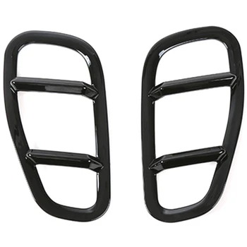 

NEW-Black ABS Car Front Side Fender Light Lamp Cover Trim for Jeep Renegade 2015 Up
