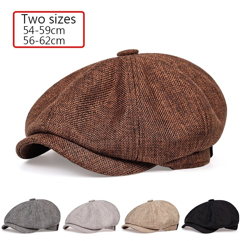 male beret cap 2020 New men's casual newsboy hat spring and autumn retro beret hat wild casual hats unisex wild octagonal cap beret hat male