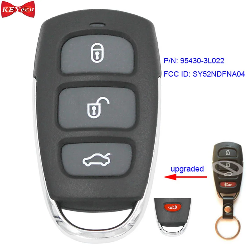 

KEYECU for Hyundai Azera Veracruz Upgraded Remote Car Key Fob 95430-3L022 SY52NDFNA04