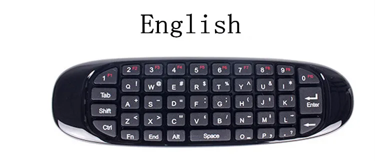 English Backlight Контроллер воздушной мыши, русская, английская, испанская, тайская, Арабская, 2,4G, беспроводная мини клавиатура, пульт дистанционного управления для Smart Android Tv Box Pc - Цвет: English Backlight
