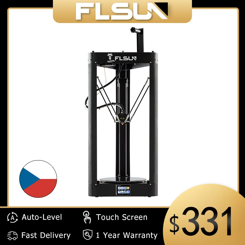 FLSUN QQ S PRO новые Дельта 3d принтер 32 бита доска 24V Питание автоматическое