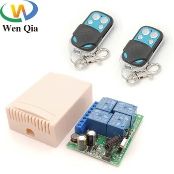 AC 85V~220V 10Amp 2200W 4CH 433MHz rf Remote Control Switch Wireless Relay Receiver Controller for Garage\ Door\ LED\ Bulb hot dc24v 4ch rf wireless remote control switch system 4receiver