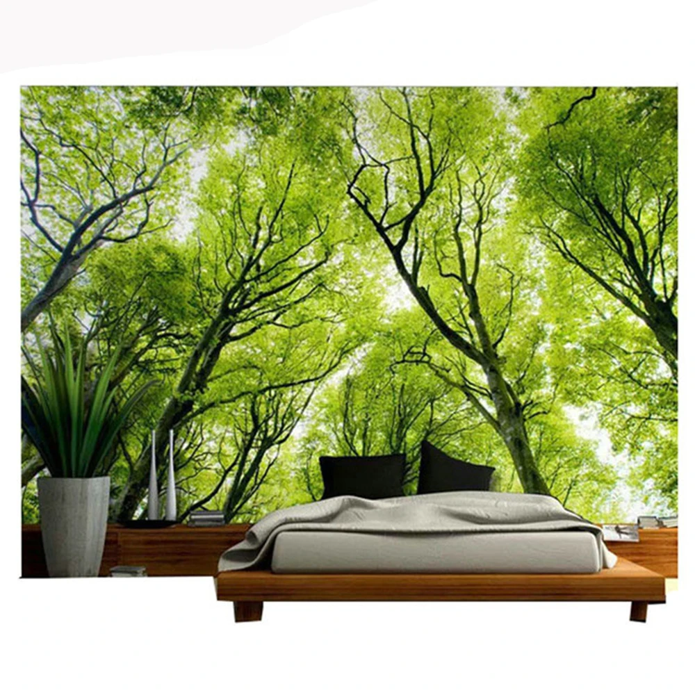 Зеленые деревья Лесной гобелен домашний декоративный настенный одеяло из