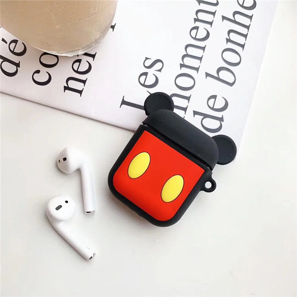 Милый чехол для наушников с розовой Свинкой для Airpods 2, мягкий силиконовый тонкий чехол для наушников Airpods, 1 чехол, защитный чехол с крючком - Цвет: GJ0054