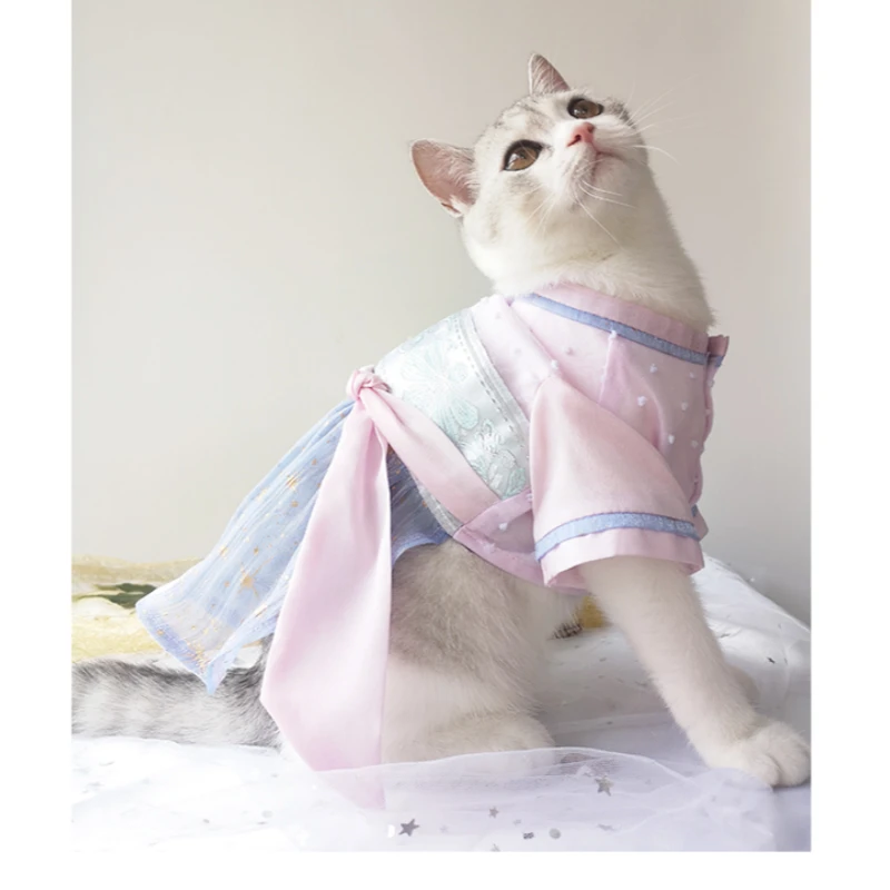 Милая одежда для домашних животных в старинном китайском стиле hanfu кошек и собак