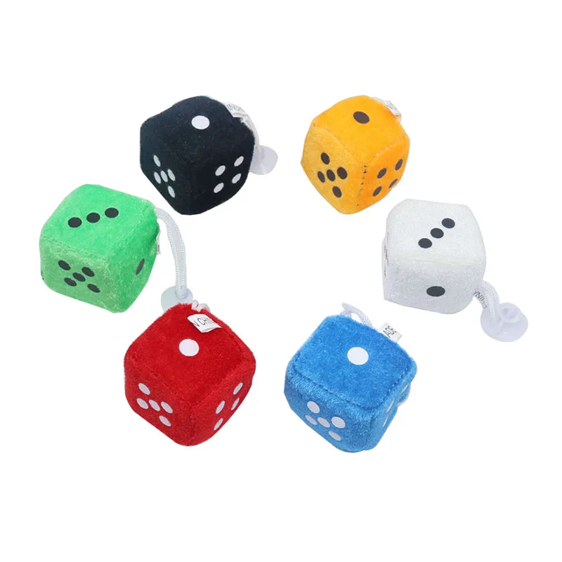 

1pcs Car-Styling Fuzzy Dice Dots Rear View Mirror Hangers Car Interior Decoration Auto Accessories Interior Ornaments