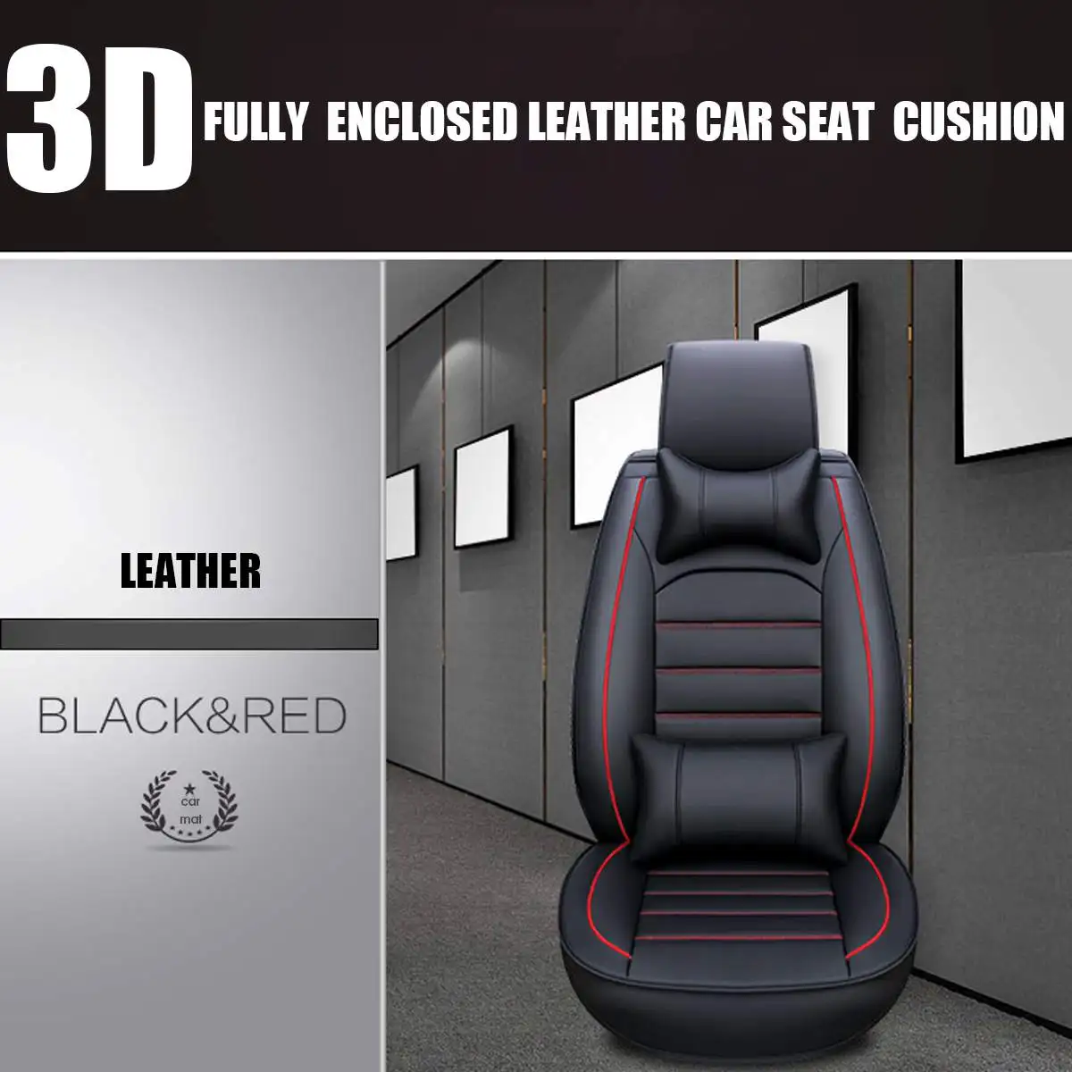 Носимые четыре сезона общего назначения кожаный чехол для сиденья автомобиля SUV Передняя и задняя крышка сиденья с подушкой Полный автомобильный комплект