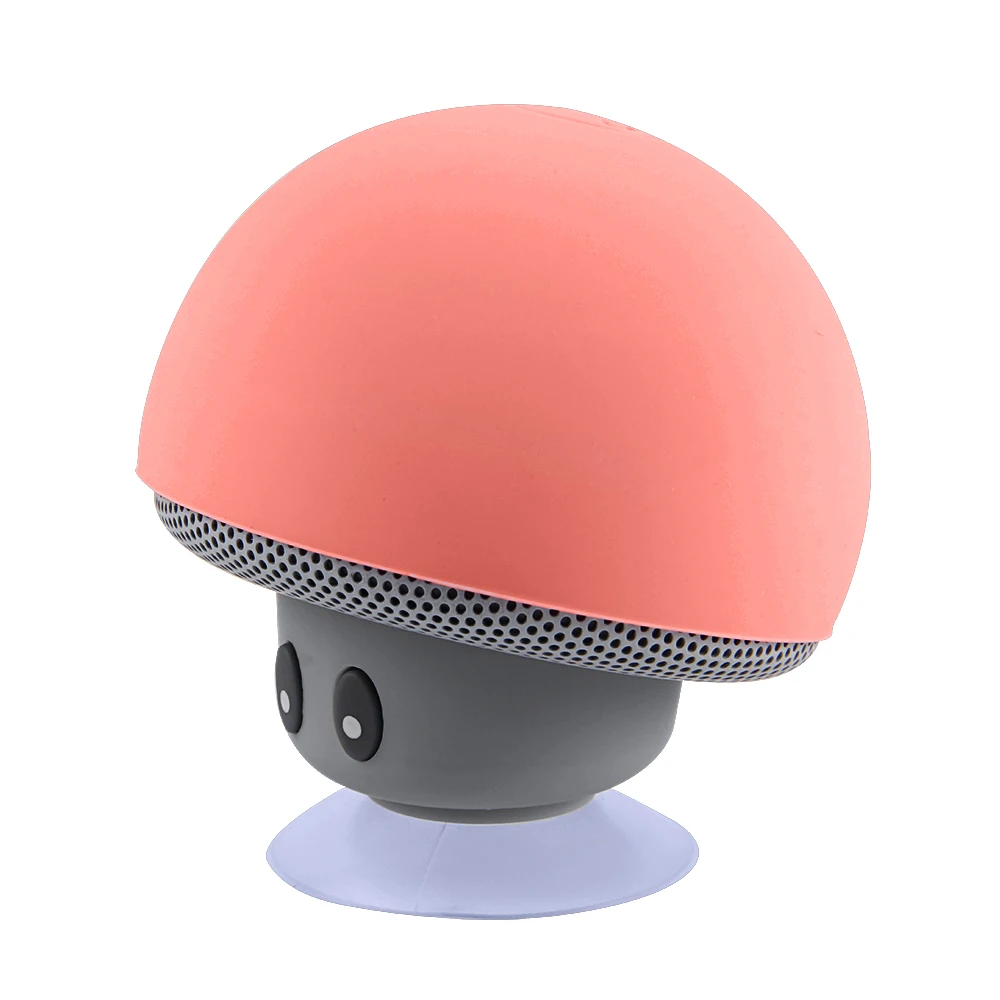 Мини беспроводной Bluetooth динамик Портативный грибной НЧ-динамик сабвуфер s Громкая связь с микрофоном для смартфона ПК планшета - Цвет: Red
