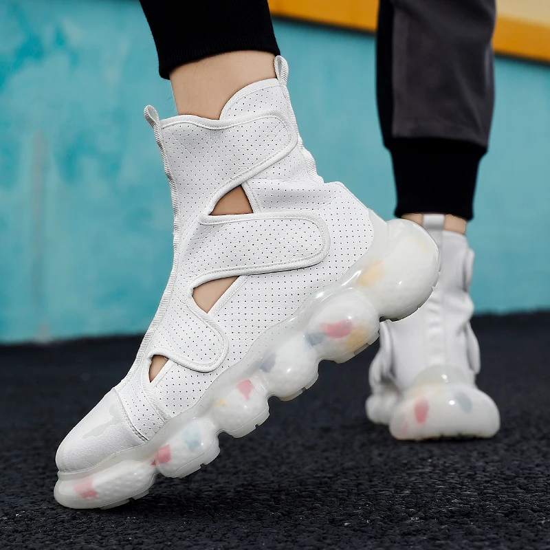 Fashion Men's Sandals Summer Soft Sandals High Quality Microfiber Leather Sandals Outdoor Antiskid Damping Men Roman Sandals