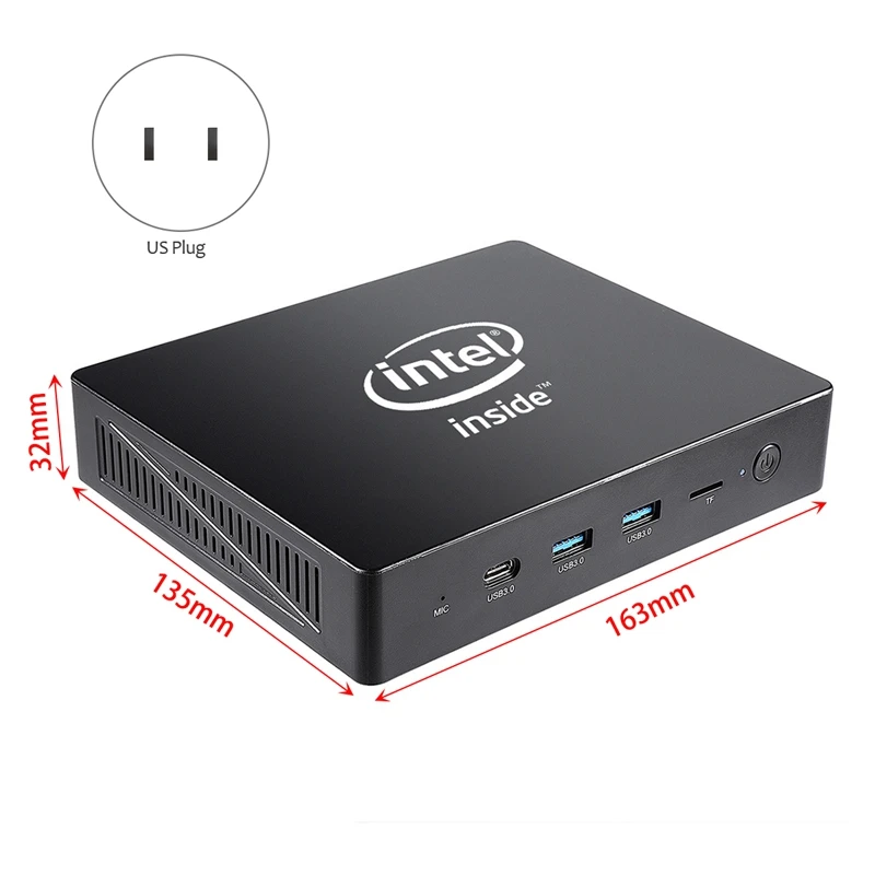 J3455 Windows10 Мини ПК 4G+ 64G Поддержка HDMI VGA двойной выход четырехъядерный Мини компьютер