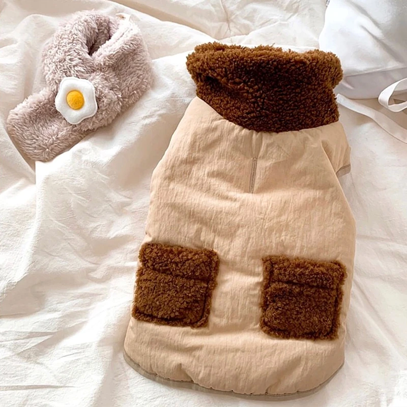 Winter Dog Overcoat Pet Clothes Jacket Coat Cat Puppy Poodle Harness Maltese Pomeranian Schnauzer Outfit Wholesale Dog Clothing