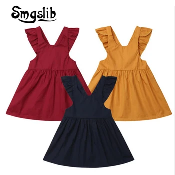 

Baby girl clothes Girls Dress 2020 Summer New Girl Korean Version Bow Tie Ear Dress Children's Sweet A Character girls clothes