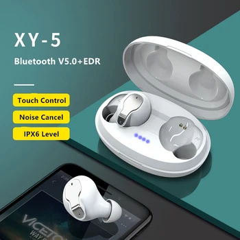 

IPX6 TWS Bluetooth 5.0 True Wireless Dual Microphone Touch Control Music Sport Headset High fidelity Wireless Headphones